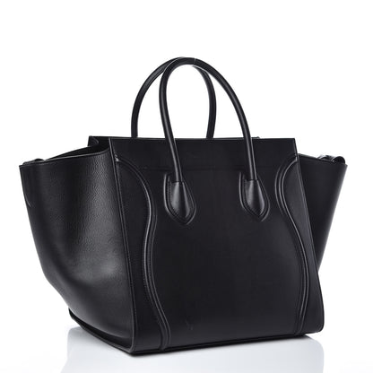 Celine Supple Calfskin Medium Phantom Luggage Black 3 of 11