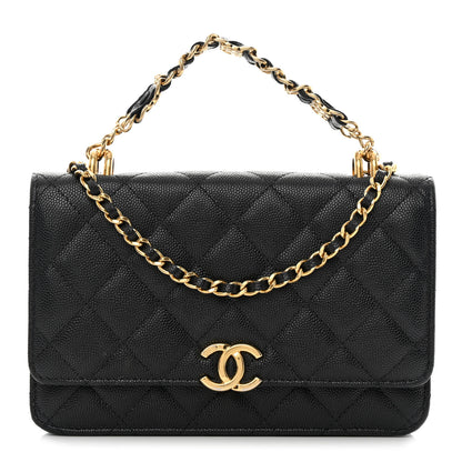 Chanel Caviar Quilted Coco First Wallet On Chain WOC Black 1 of 13