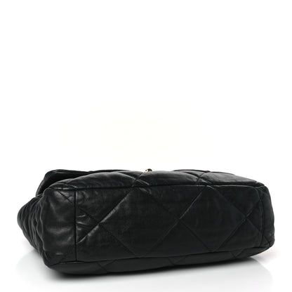Chanel Lambskin Quilted Maxi Chanel 19 Flap Black 4 of 9