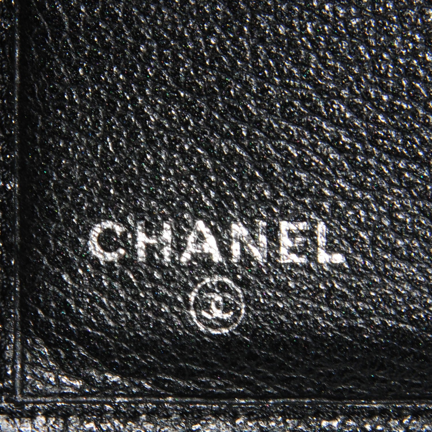 Chanel Glazed Goatskin Camellia Embossed French Flap Wallet Black 6 of 7