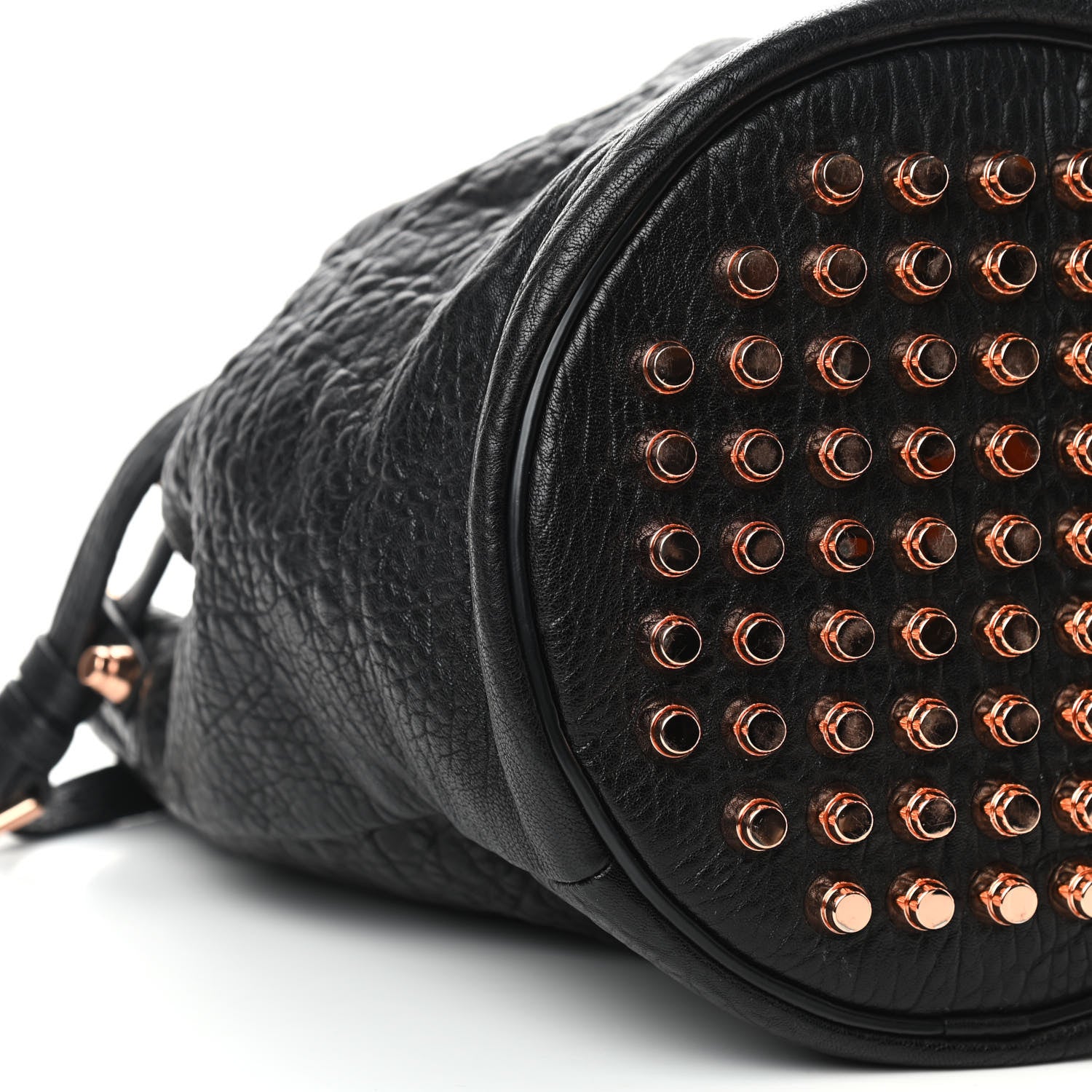 Alexander Wang Pebbled Lambskin Diego Bucket Black Rose Gold Hardware 8 of 11