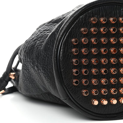 Alexander Wang Pebbled Lambskin Diego Bucket Black Rose Gold Hardware 8 of 11