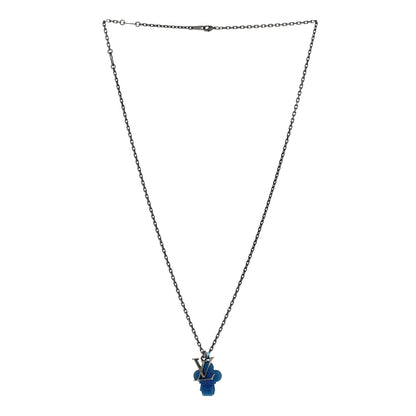Louis Vuitton Sound DJ Vivienne Pendant Necklace Blue 3 of 10