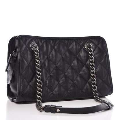 Chanel Calfskin Quilted Small Casual Riviera Zip Shoulder Bag Black 3 of 7