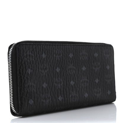 MCM Visetos Large Zip Around Wallet Black 3 of 7