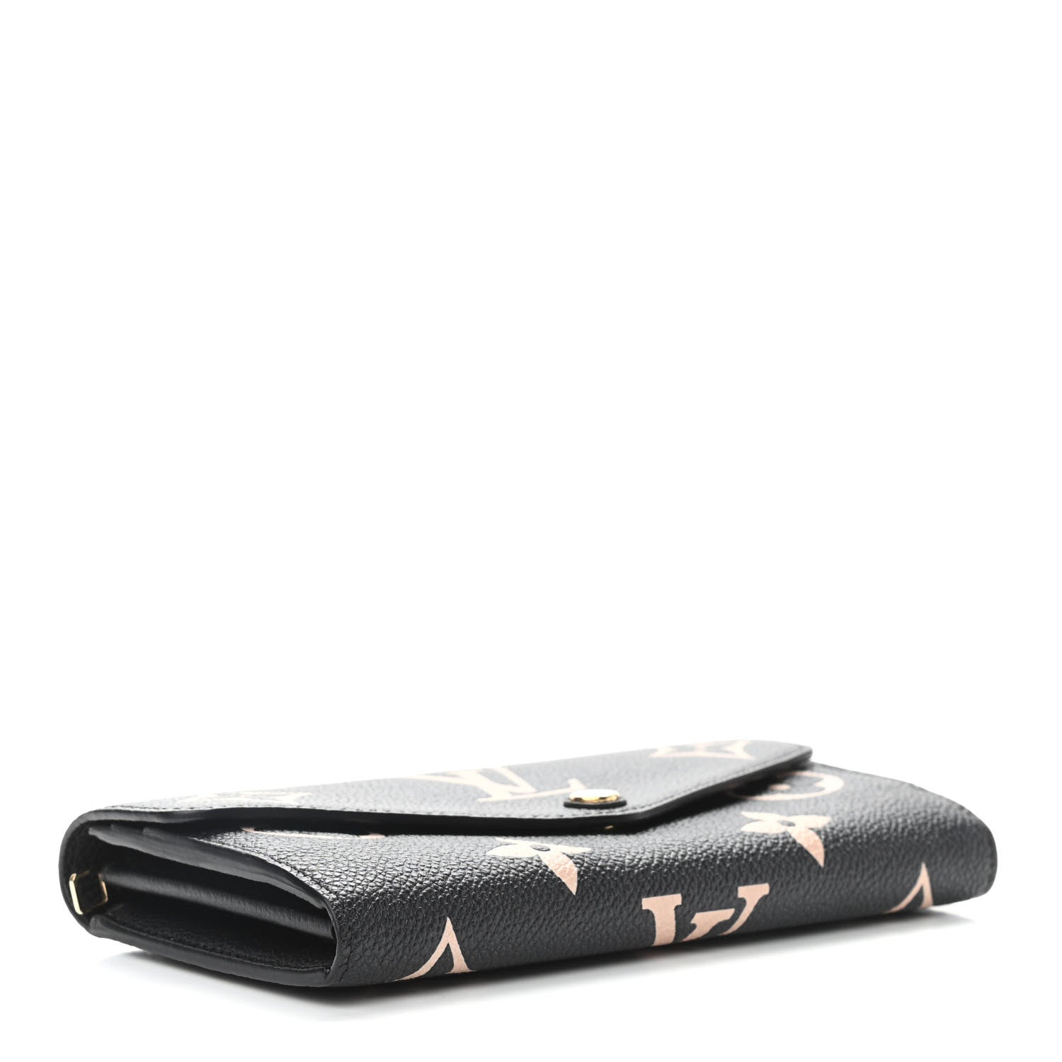 Louis Vuitton Monogram Empreinte Giant Sarah Wallet Black Beige 4 of 6