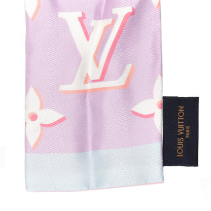 Louis Vuitton Silk Monogram Escale Confidential Bandeau Blue Pink 4 of 4