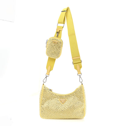 Prada Satin Crystal Re-Edition 2005 Shoulder Bag Ananas 1 of 9