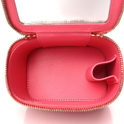 Chanel Caviar Quilted Mini Vanity Case With Chain Pink 5 of 10