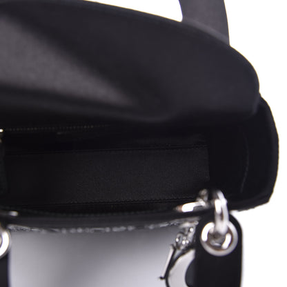 Christian Dior Satin Crystal Cannage Mini Lady Dior Black 4 of 10