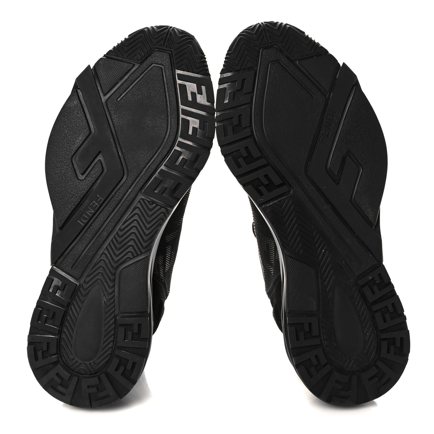 Nylon Lycra FF Mens Fendi Flow Low Top Sneakers 7 Black