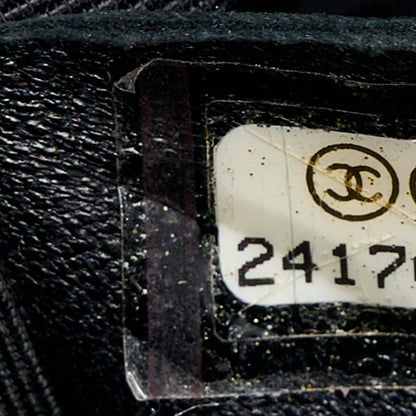 Chanel Calfskin Painted Chevron Embossed Medium Boy Flap Black 7 of 12