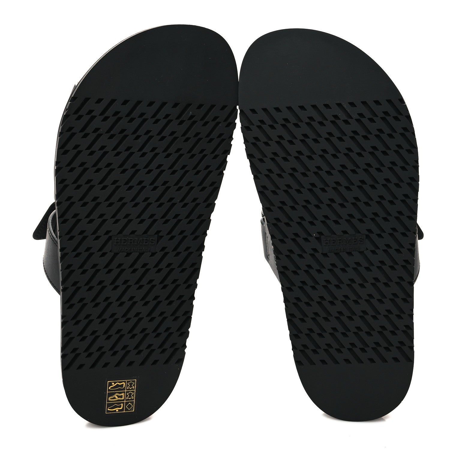Hermes Calfskin Womens Chypre Sandals 37.5 Black 5 of 9