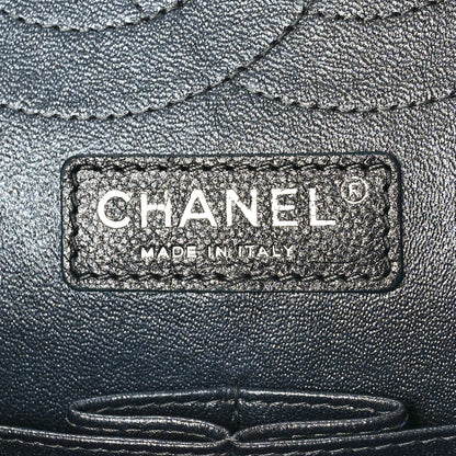 Chanel Metallic Caviar Quilted Jumbo Double Flap Dark Grey 6 of 12