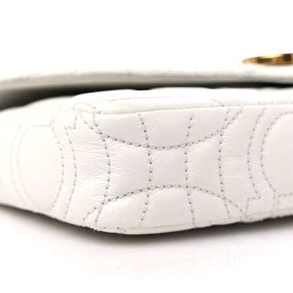 Salvatore Ferragamo Calfskin Quilted Gancini Mini Bag White 8 of 11