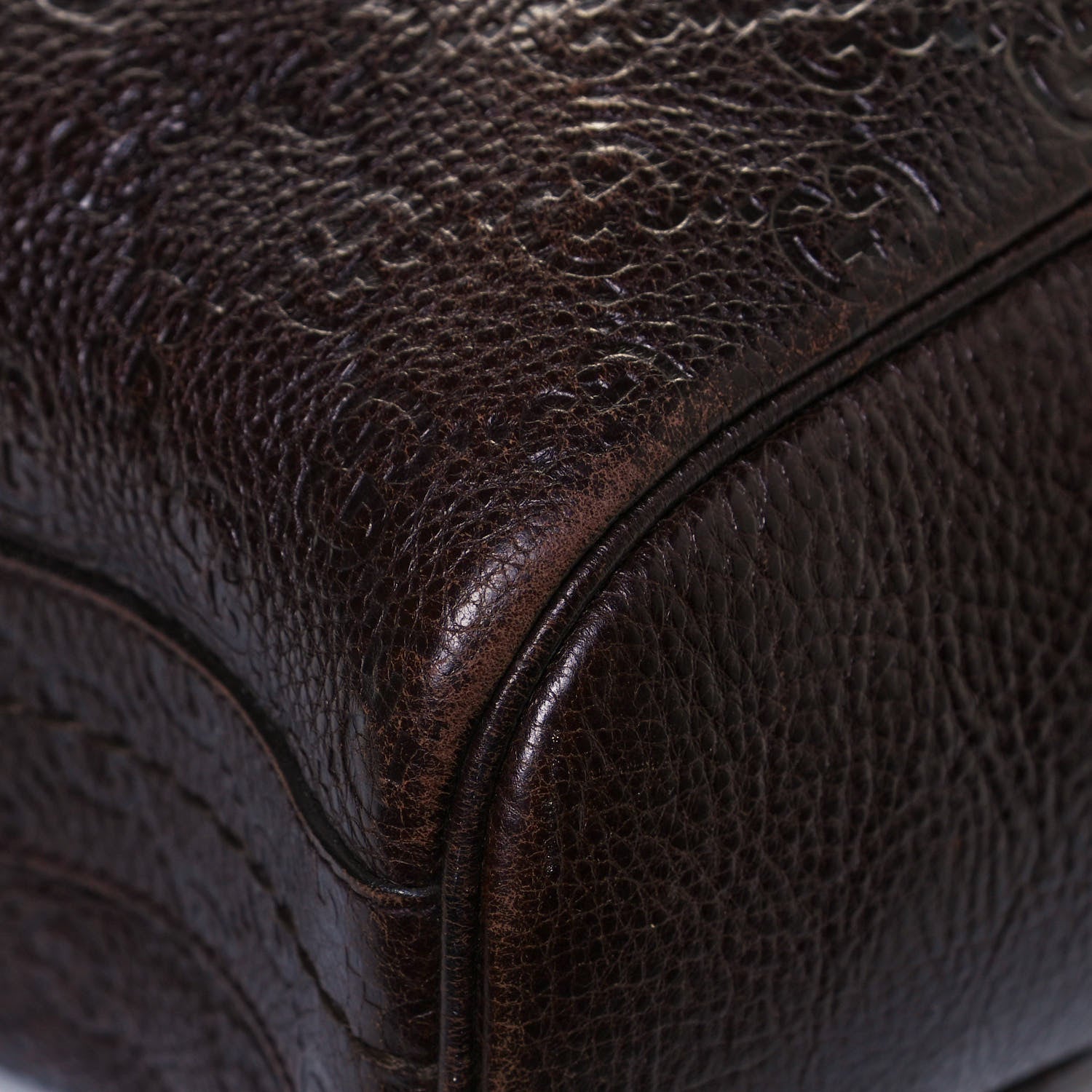 Gucci Calfskin Guccissima Trim Large Signoria Hobo Dark Brown 10 of 18