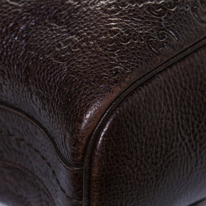 Gucci Calfskin Guccissima Trim Large Signoria Hobo Dark Brown 10 of 18