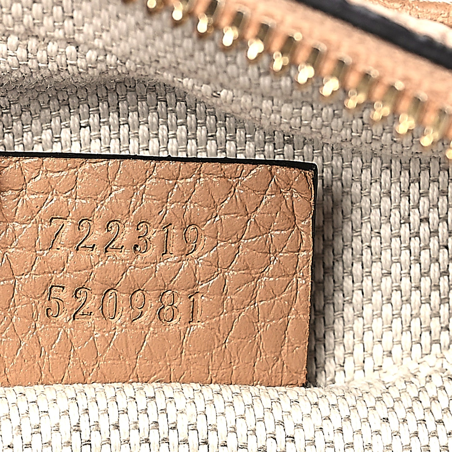 Pebbled Calfskin Small Soho Disco Bag Camelia