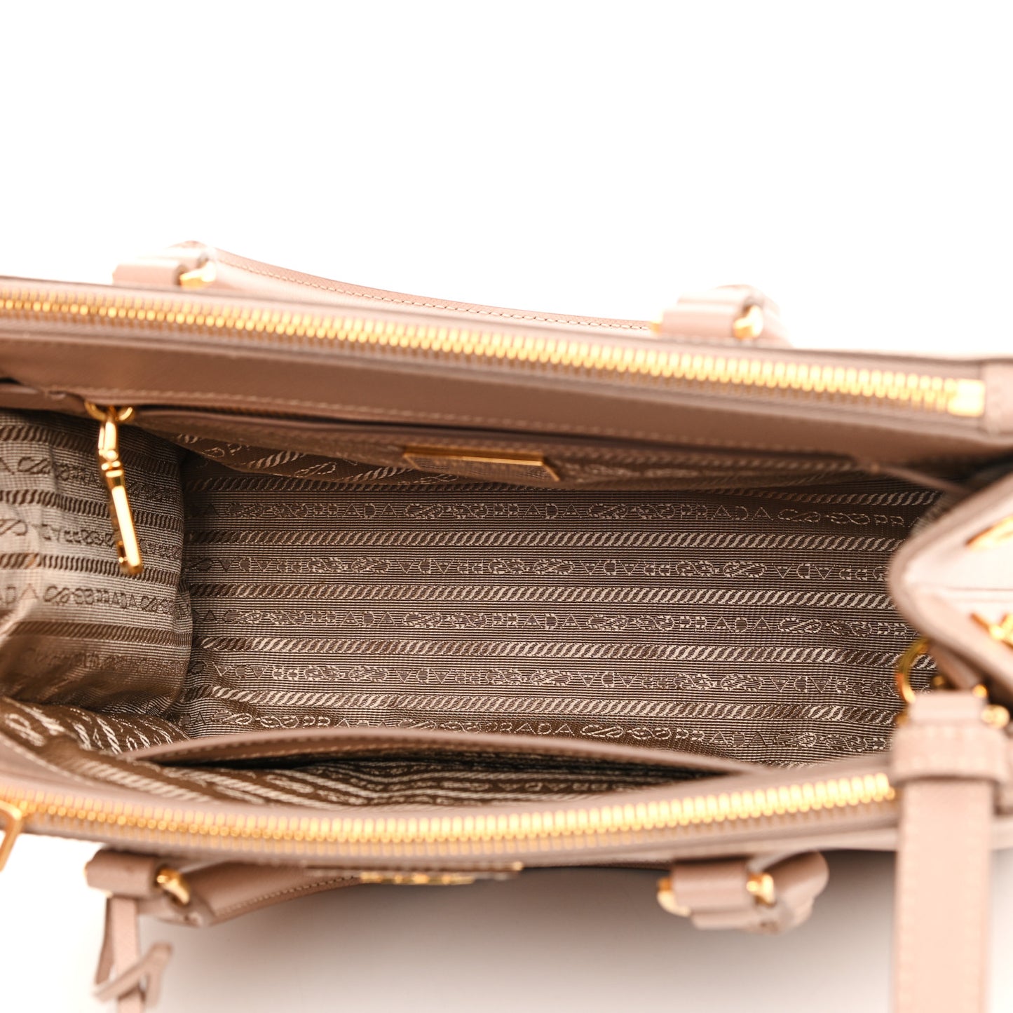 Saffiano Small Galleria Double Zip Tote Cipria