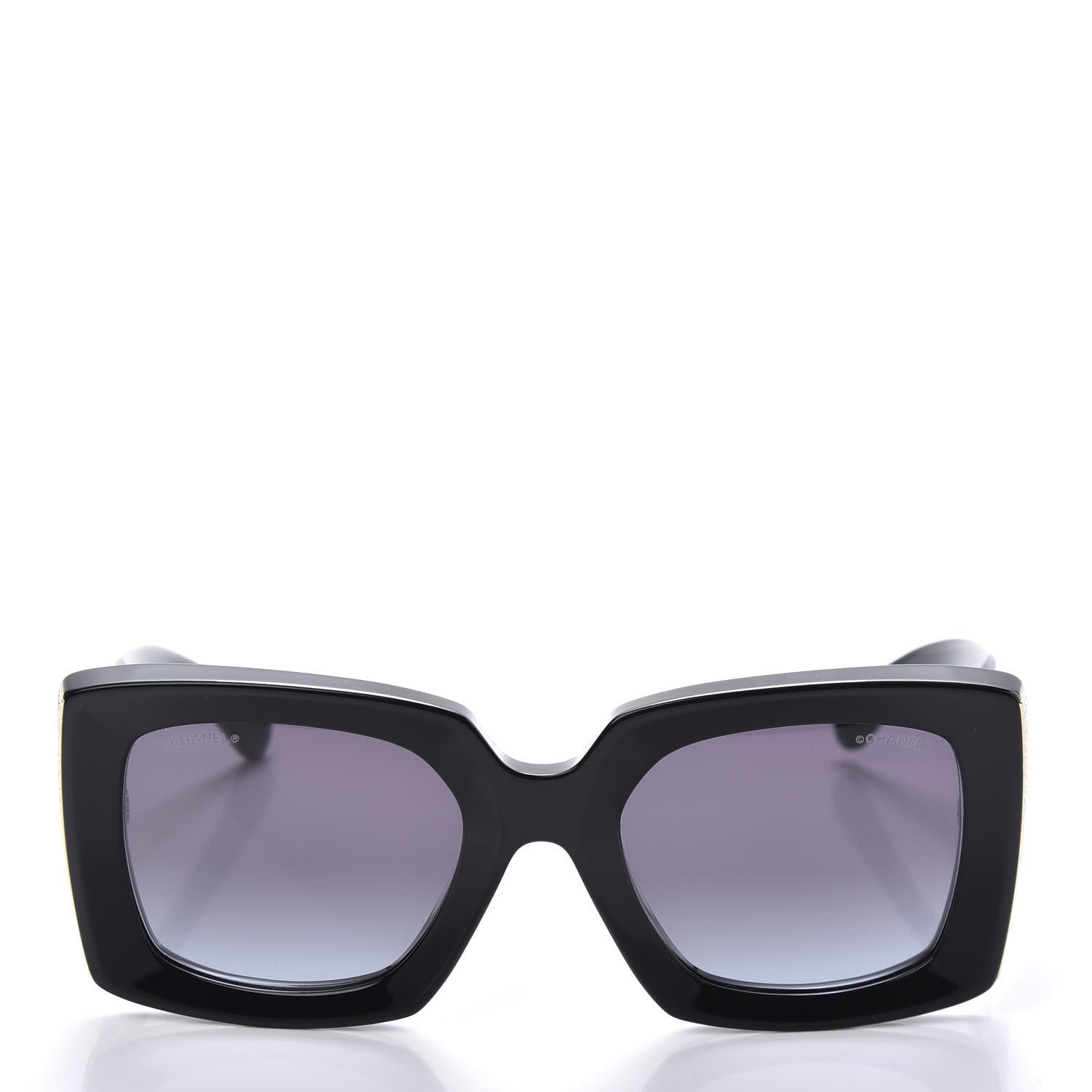Chanel Acetate Rectangle Sunglasses 5435 Black 2 of 8