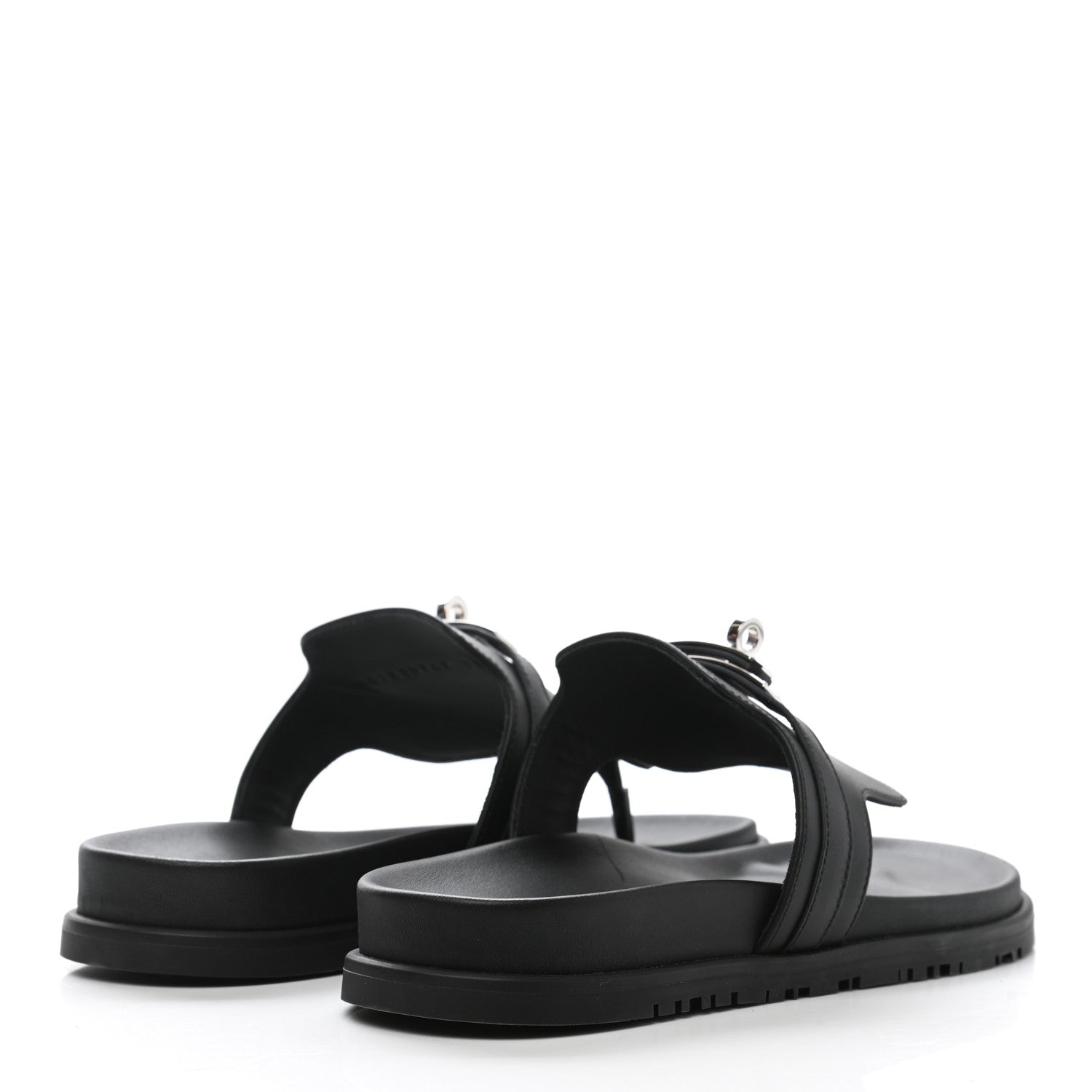 Hermes Calfskin Womens Empire Sandals 39 Black 4 of 11