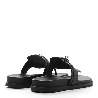 Hermes Calfskin Womens Empire Sandals 39 Black 4 of 11