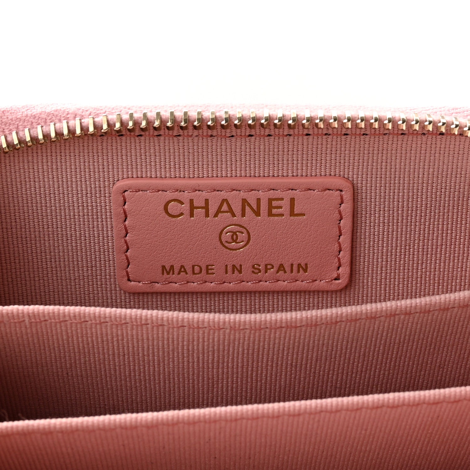 Chanel Lambskin Quilted Chanel 19 Zip Around Coin Purse Wallet Light Pink 6 of 7