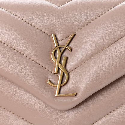 Saint Laurent Calfskin Y Quilted Monogram Toy Loulou Crossbody Bag Marble Pink 8 of 11