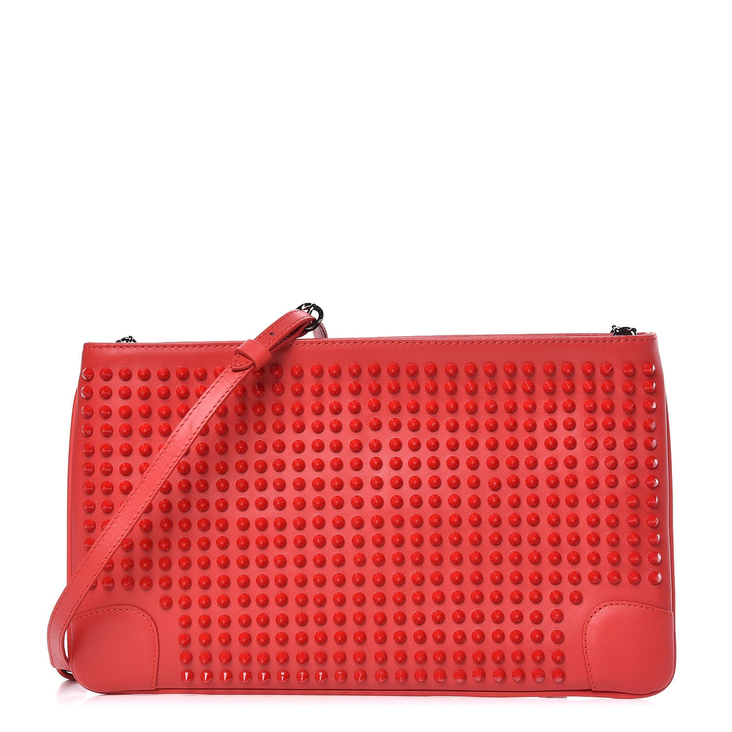 Christian Louboutin Calfskin Spikes Loubiposh Chain Clutch Oeillet 1 of 11