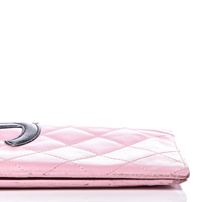 Chanel Calfskin Quilted Cambon Yen Wallet Pink 15 of 16
