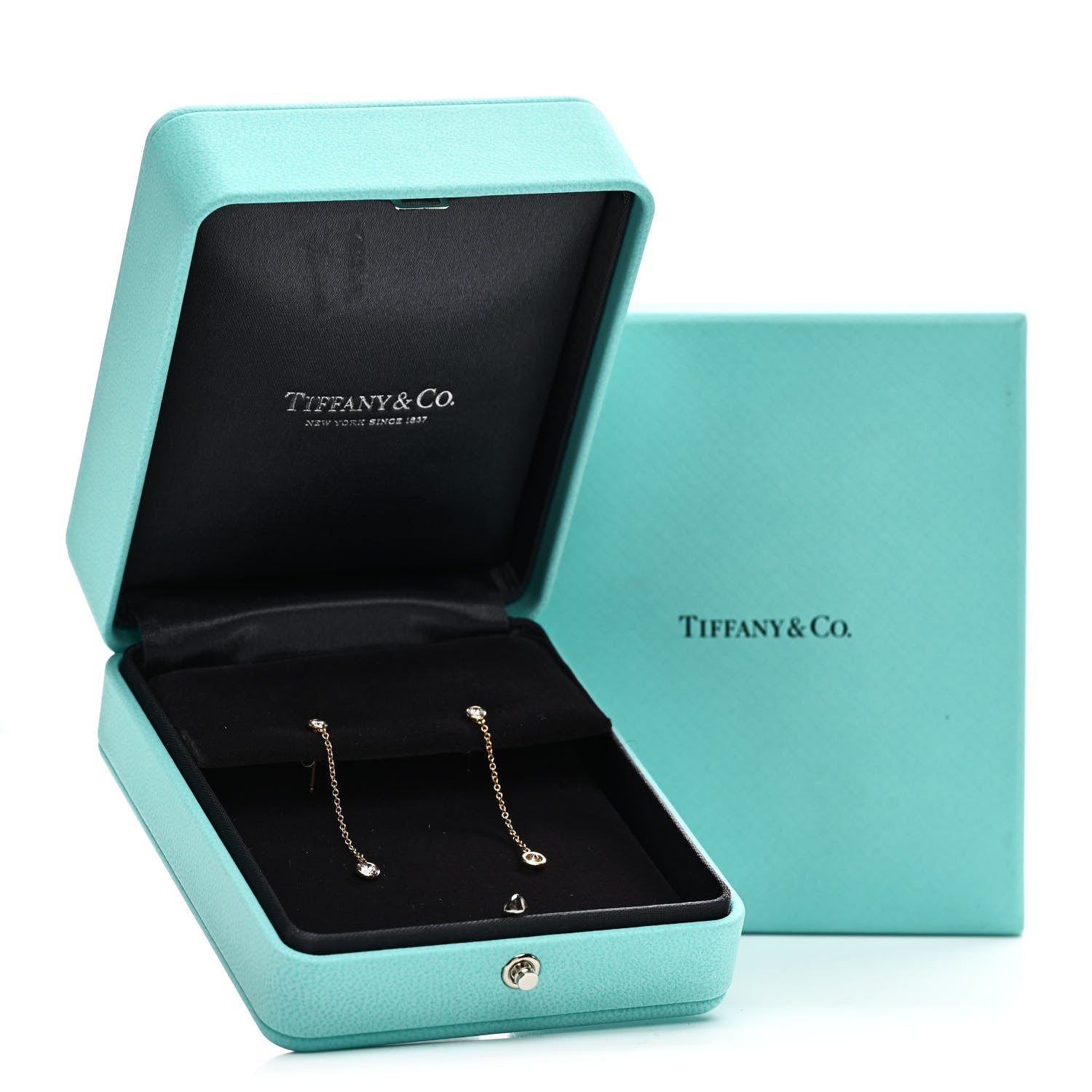 Tiffany 18K Yellow Gold Diamond .39ctw Elsa Peretti Diamonds by the Yard Drop Earrings 6 of 6