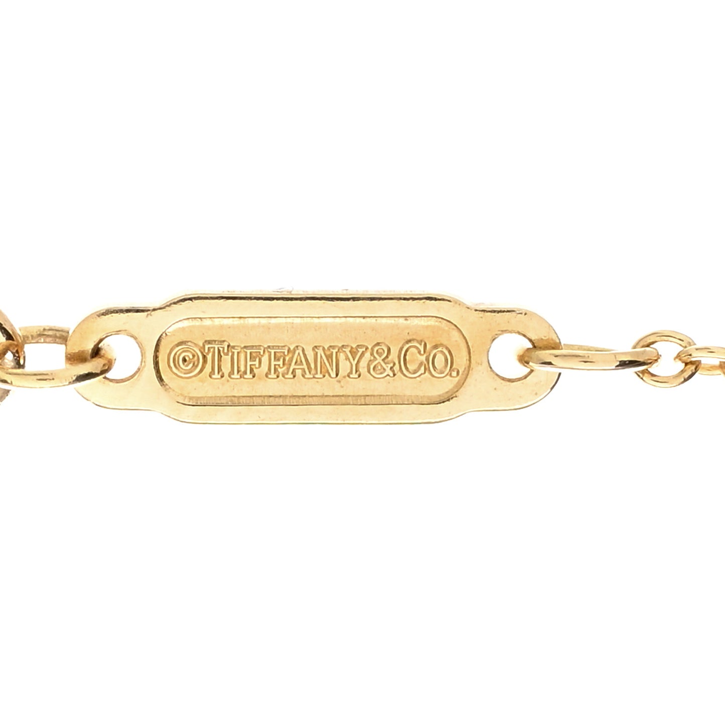 18K Yellow Gold Large T Smile Pendant Necklace
