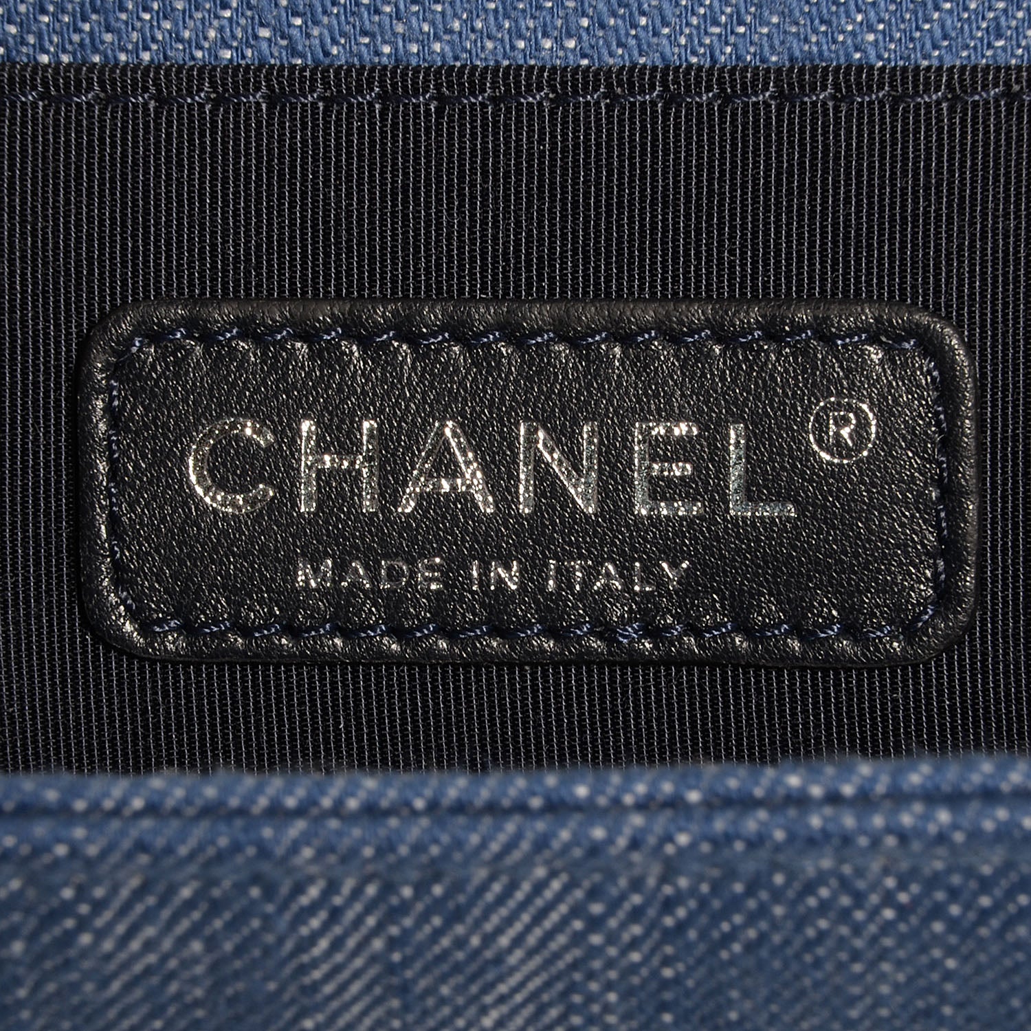 Chanel Denim Chevron Medium Boy Flap Light Blue 7 of 8