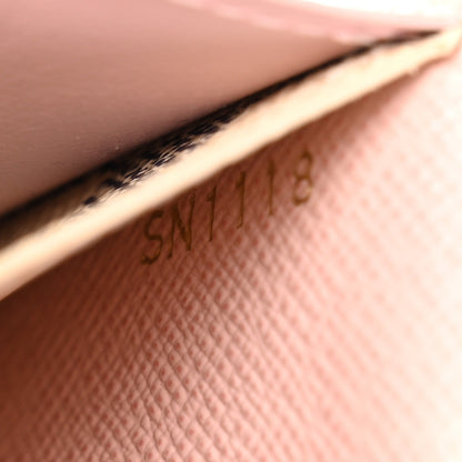 Louis Vuitton Damier Azur Emilie Wallet Rose Ballerine 7 of 11