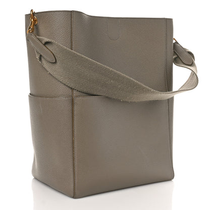 Celine Soft Grained Calfskin Sangle Bucket Bag Taupe 2 of 11