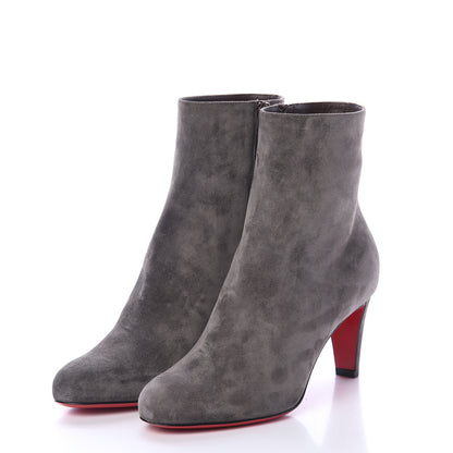 Christian Louboutin Suede Top 70 Ankle Boots 36.5 Grey 3 of 7