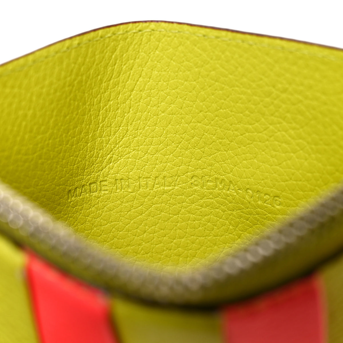 Bullcalf Tri-Color Diorissimo Card Holder Vert Acide