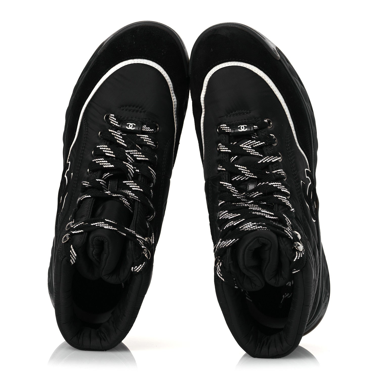 Chanel Fabric Suede Mens CC Sneakers 41 Black 2 of 13