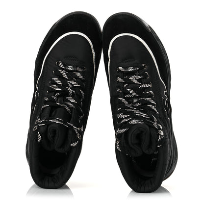 Chanel Fabric Suede Mens CC Sneakers 41 Black 2 of 13