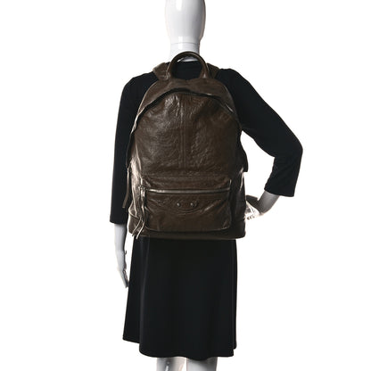 Balenciaga Agneau Classic Silver Hardware Backpack Brown 2 of 20