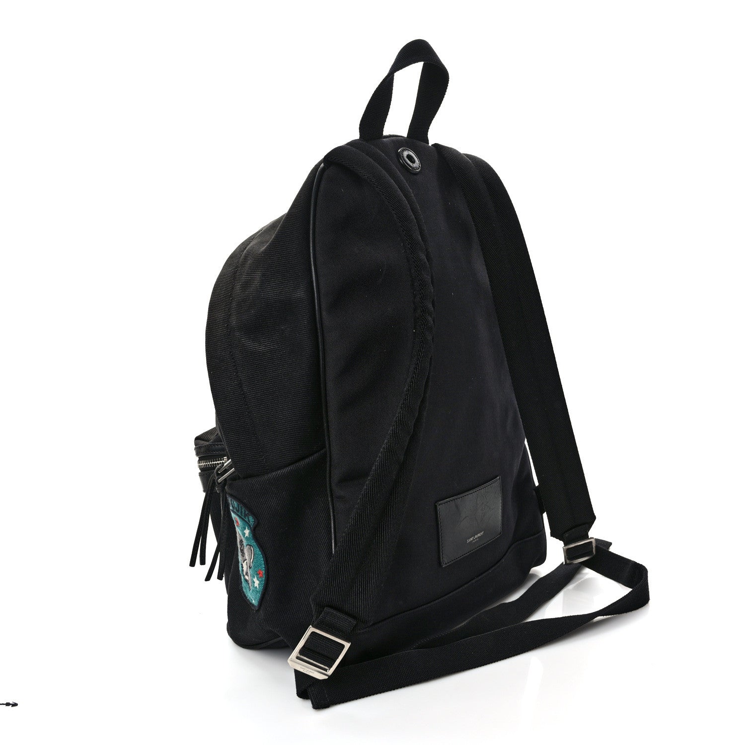 Saint Laurent Twill Patches City Backpack Black 2 of 11