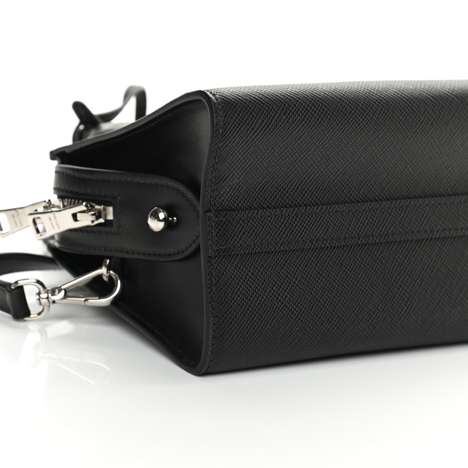 Prada Saffiano Cuir Calfskin Small Kristen Black 9 of 12