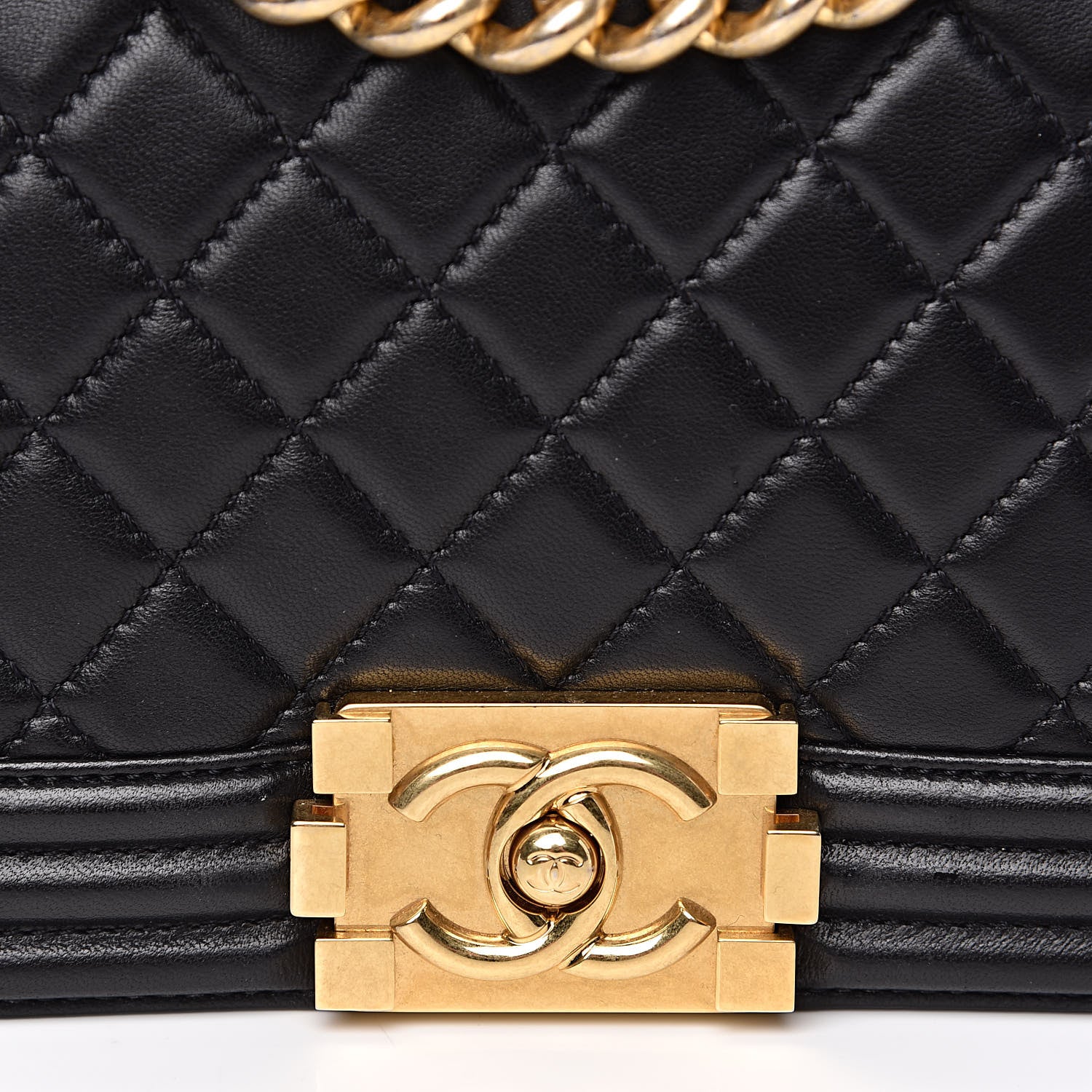Chanel Lambskin Quilted Medium Boy Flap Black 11 of 16