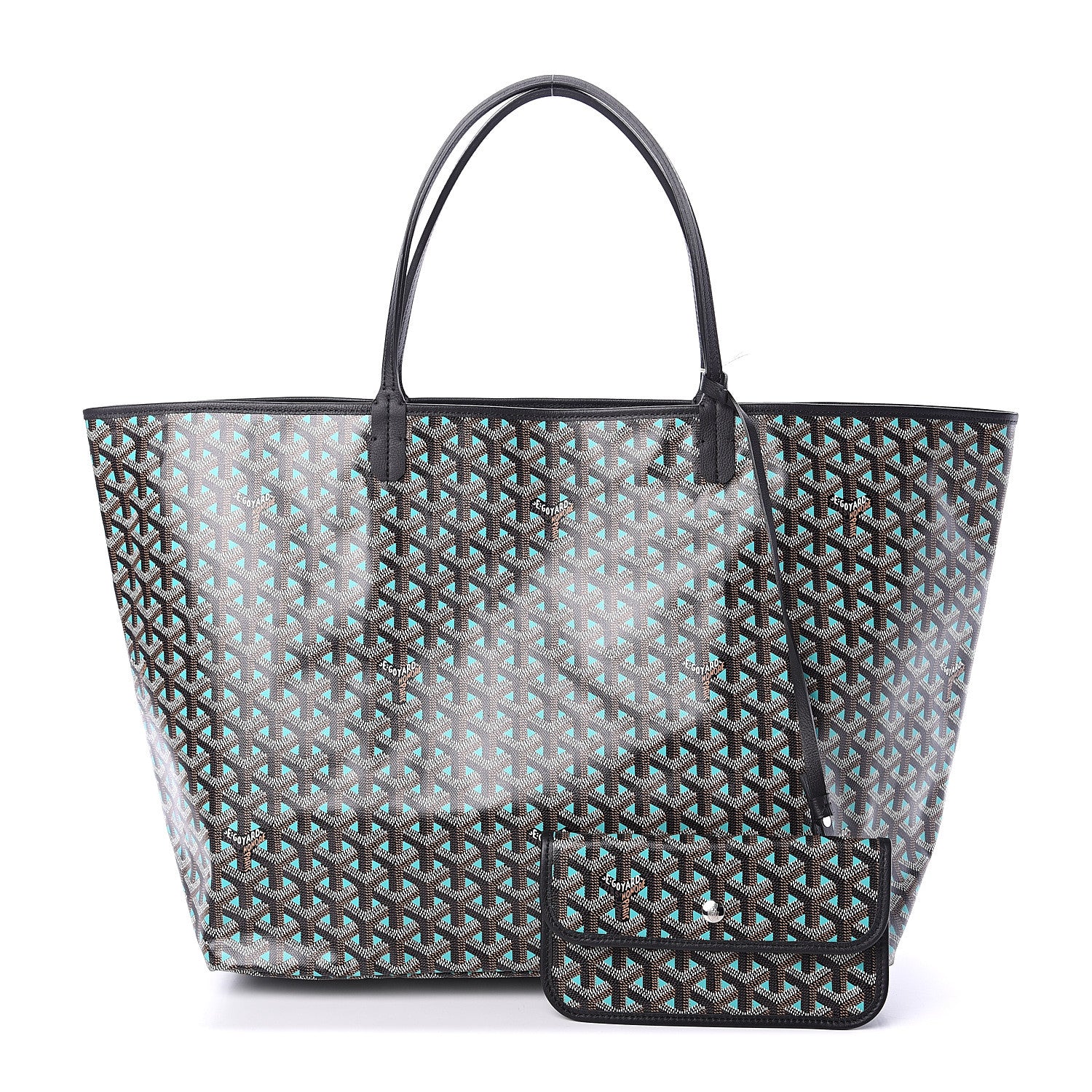 Goyard Goyardine Saint Louis Claire Voie GM Black Blue 1 of 8
