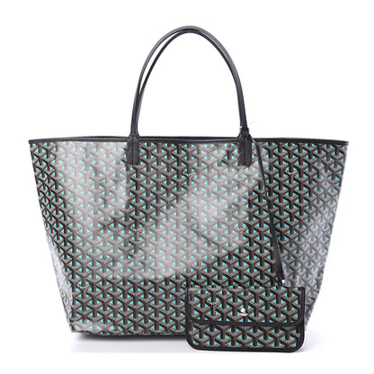 Goyard Goyardine Saint Louis Claire Voie GM Black Blue 1 of 8