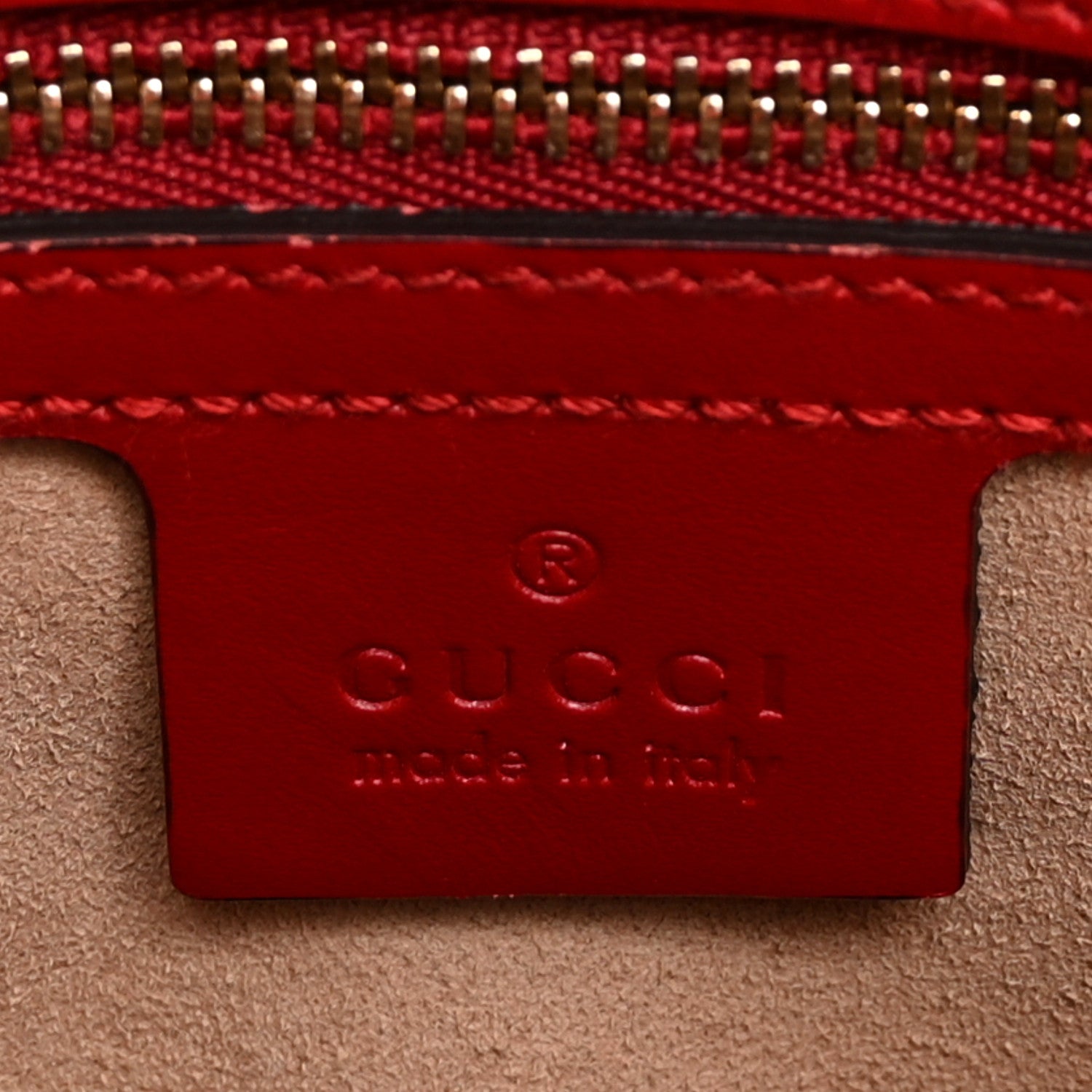 Gucci Guccissima Linea A Foldover Tote Red 6 of 12