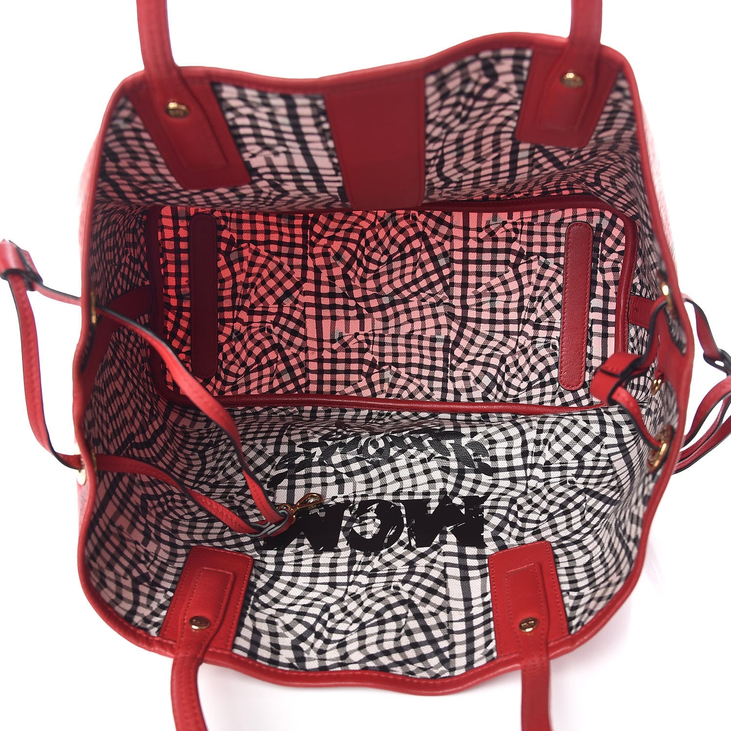 MCM Visetos Medium Liz Reversible Shopper Tote Ruby Red 7 of 14