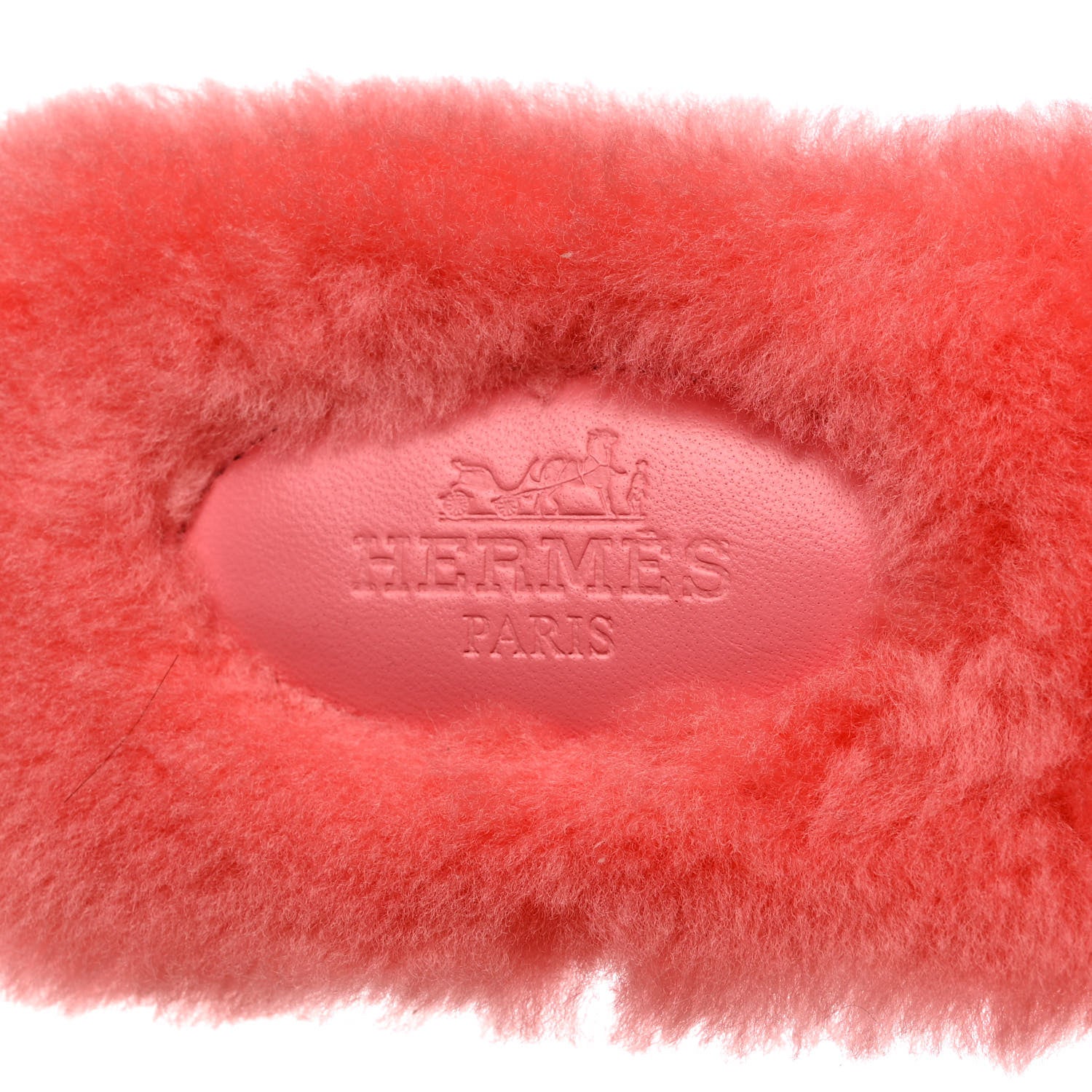 Hermes Woolskin Oran Sandals 38.5 Rose Du Desert 6 of 8
