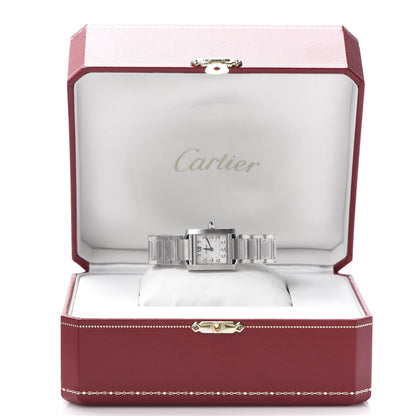 Cartier Stainless Steel Diamond 20mm Tank Francaise Quartz Watch 8 of 8