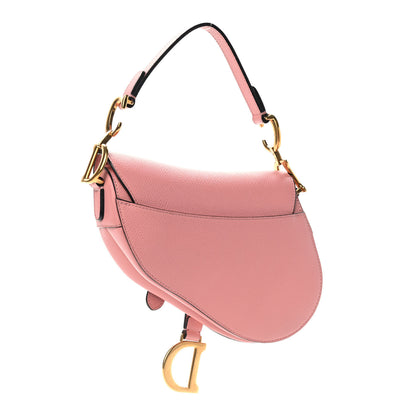 Christian Dior Grained Calfskin Mini Saddle Bag Pink 3 of 11